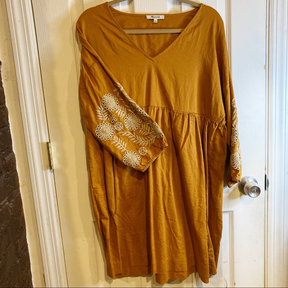 Madewell Embroidered Tiered Dress Medium
